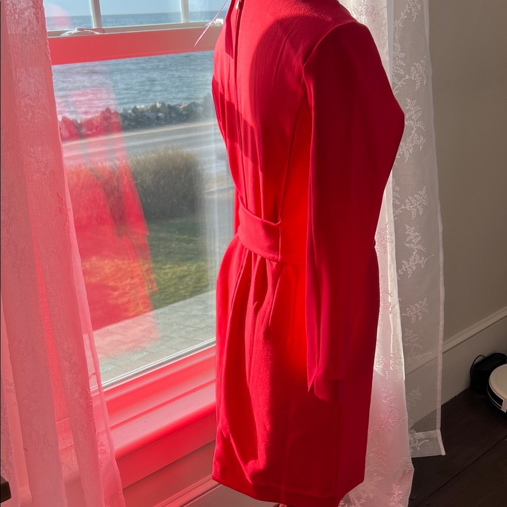 NWT Lilly Pulitzer Vibrant Red Long Sleeve Dress - Picture 7 of 10